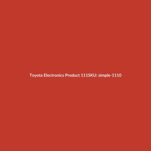 Toyota Electronics Product 111