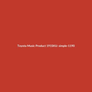 Toyota Music Product 191
