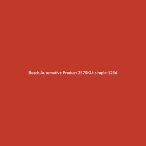Bosch Automotive Product 257