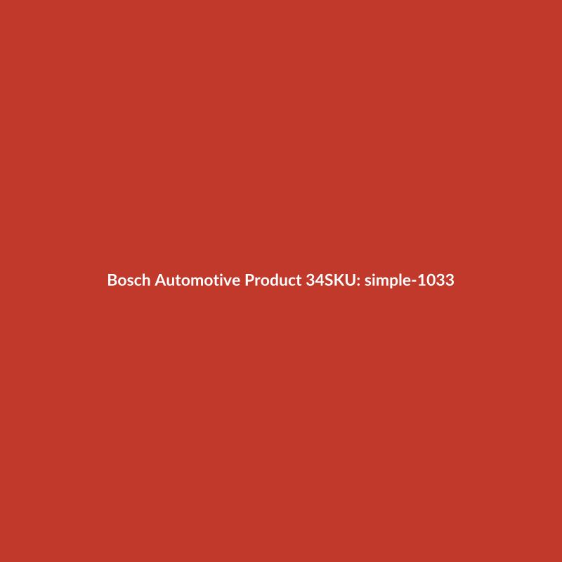 Bosch Automotive Product 34
