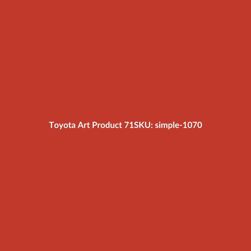 Toyota Art Product 71