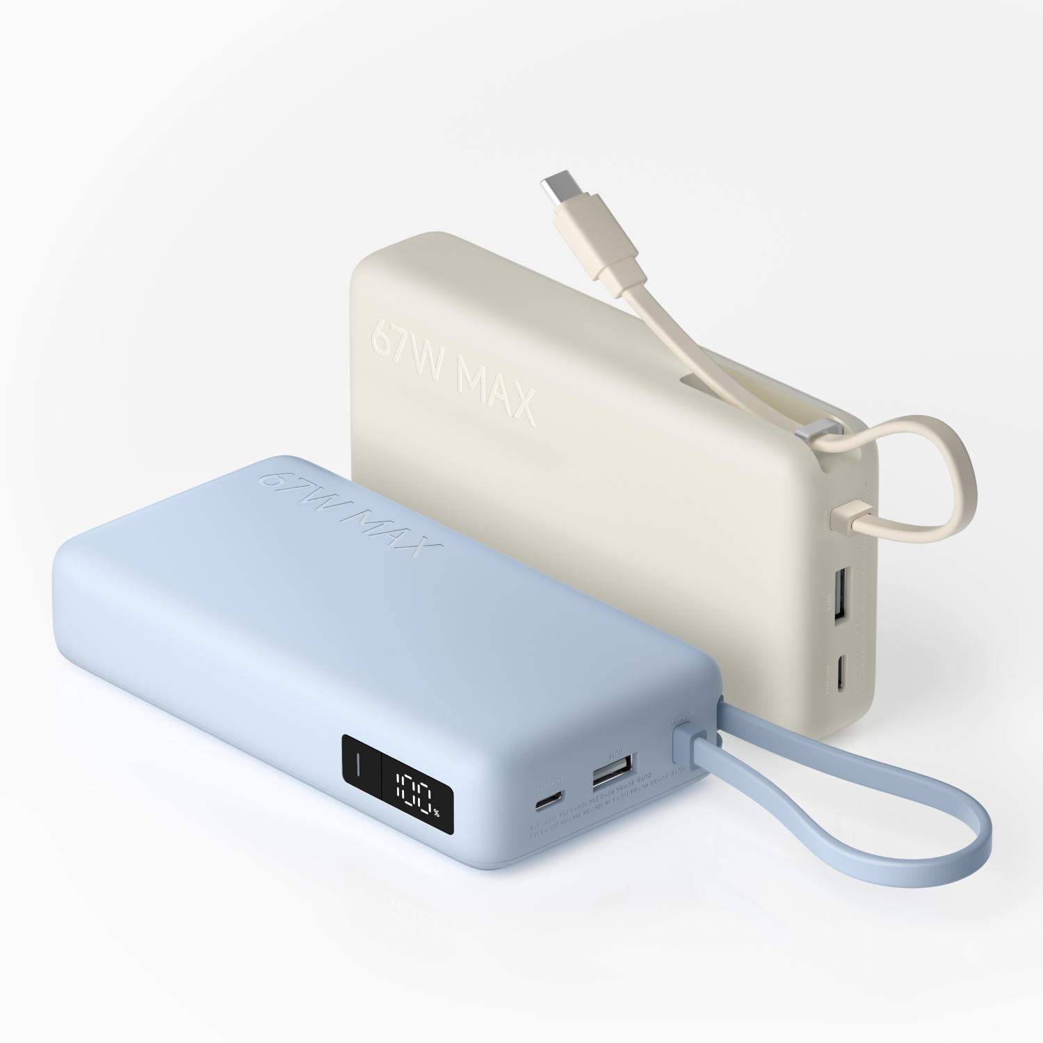Xiaomi 67W Power Bank 20000mAh (Integrated Cable) - Ice Blue - Image 5